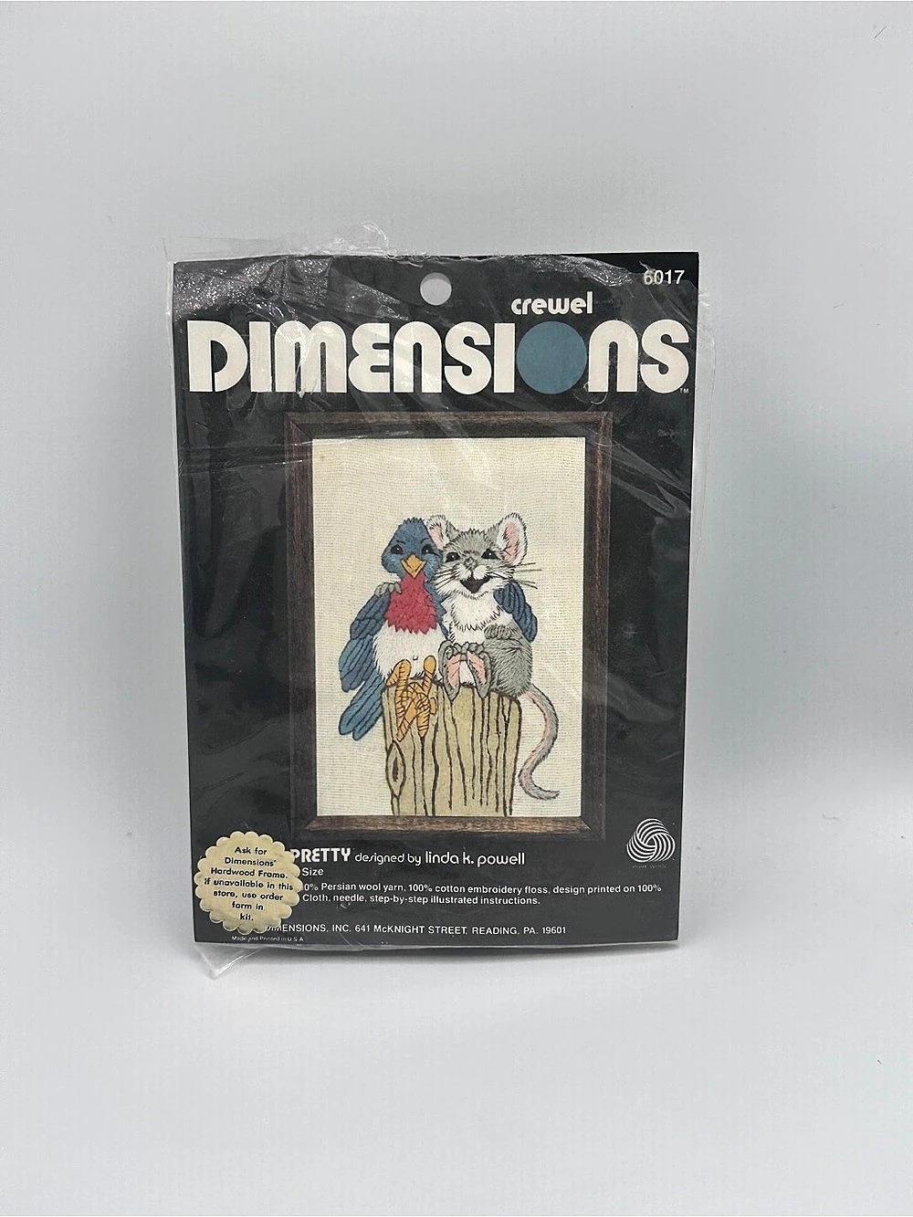 Dimensions Sittin' Pretty Needlepoint Kit Multicolor Mouse & Bird Persian Wool